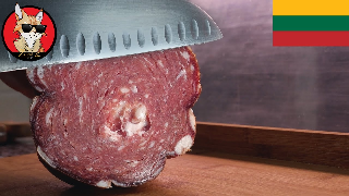 Fermentująca kiełbasa litewska KINDZIUK - Litewskie Rarytasy na Starym Kleparzu w Krakowie